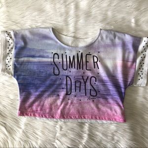 Summer Days Colorful Ombré Crop Top Size S